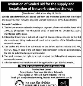 Invitation for Sealed Bids