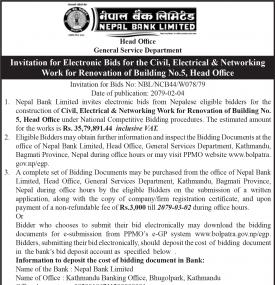 Invitation for Electronic Bids