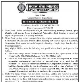 Invitation for Electronic Bids