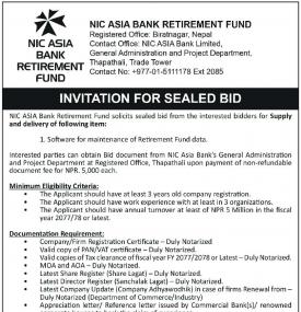 Invitation For Sealed Bids