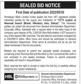Sealed Bid Notice