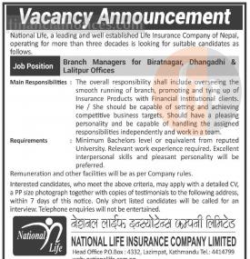 Vacancy Announcement !!!