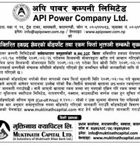 अपि पवारको अवितरित हकप्रद शेयरको बाँडफाँट तथा रकम फिर्ता भुक्तानी सम्बन्धी सूचना
