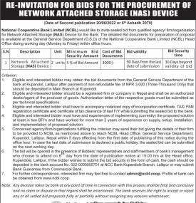 Re-Invitation for Bids