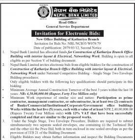 Invitation for Electronic Bids
