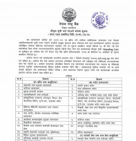 नेपाल राष्ट्र बैंक, पोखरा कार्यालयको आ.व. २०७९।८० का लागि मौजुदा सूची दर्ता गराउने बारेको सूचना