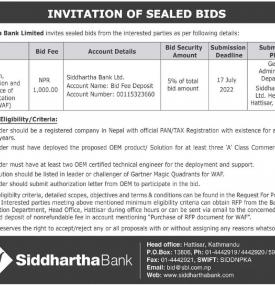 Invitation For Sealed Bids Notice