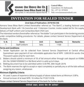 Invitation for Sealed Tender