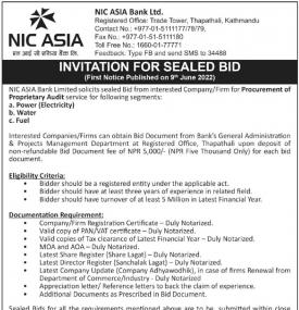 Invitation for Sealed Bids and Quotation