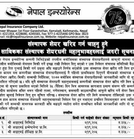 संस्थापक शेयर खरिद गर्न चाहनु हुनेसंस्थापक शेयरधनीहरुलाई जरुरी सूचना