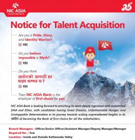 Career in NIC Asia Bank