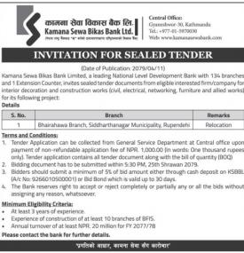 Invitation for Sealed Tender 