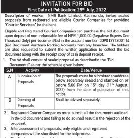 Invitation for Bid