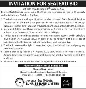 Invitation for Sealed Bids
