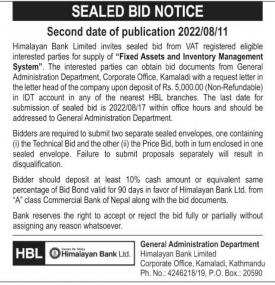 Sealed Bid Notice