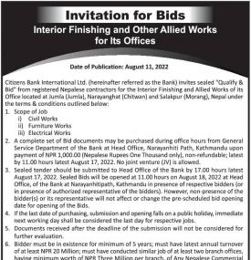 Invitation for Bids