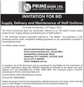 Invitation For Bids