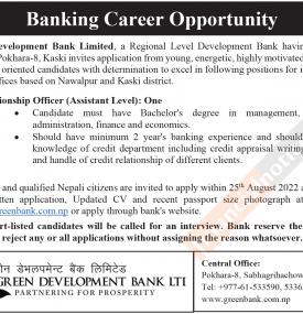 Banking Career Oppportunity