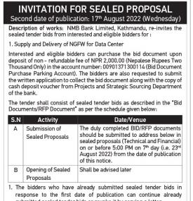 Invitation for Sealed Proposal