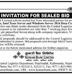 Invitation of Sealed Bids