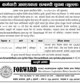 लघुवित्तमा कर्मचारी आवश्यकता