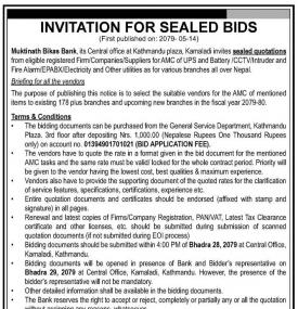 Invitation for Sealed Bid