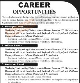 इन्स्योरेन्समा नयाँ रोजगारीको अवसर