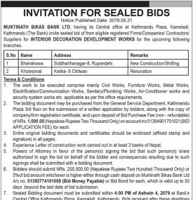 Invitation for Sealed Bids