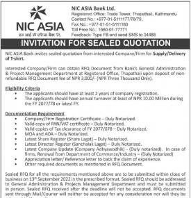 Invitation for Sealed Quotation