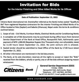 Invitation for Bids