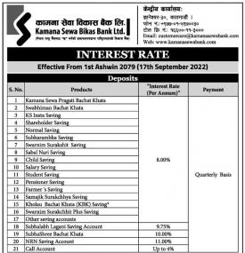 New Interest Rate Notice