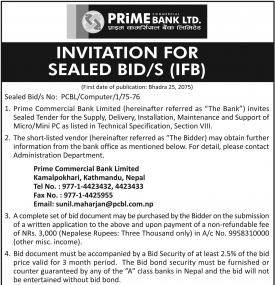 Invitation for Sealed Bids