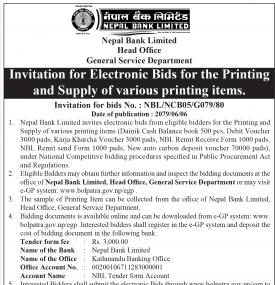 Invitation for Electronic Bids