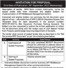 Invitation For Proposal