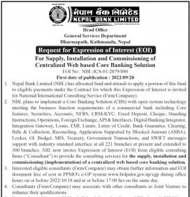 Request for Expression of Interest (EOI)