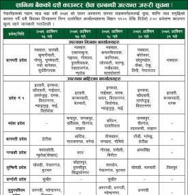 Important notice regarding counter opening during Dashain Holiday!