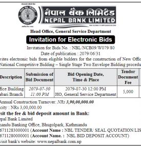 Invitation for Electronic Bids