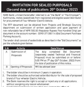 Invitation for Sealed Proposals