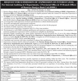 Request for Submission of Expression of Interest (EOI)