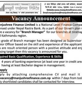 Vacancy Announcement !!!