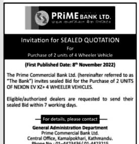 Invitation for Sealed Quotation