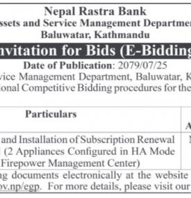 Invitation for Bids