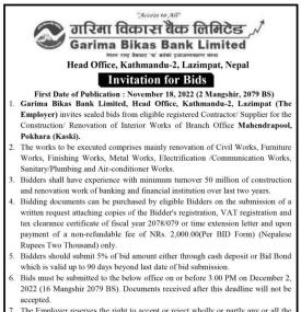 Invitation for Bids