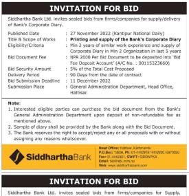 Invitation for Bids