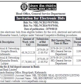 Invitation for Electronic Bids