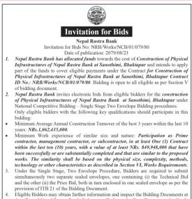 Invitation for Bids