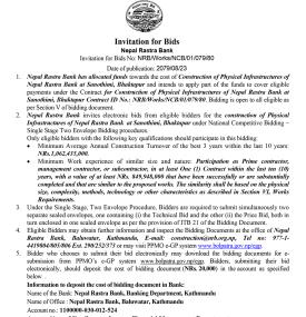 Invitation for Bids 