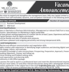 Vacancy Announcement