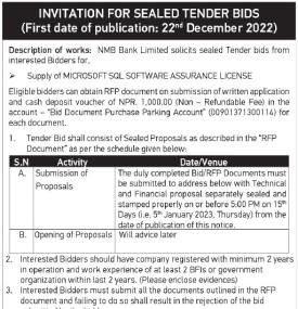 Invitaiton For Sealed Bid Notice