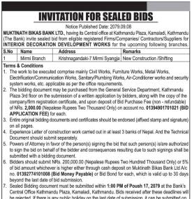 Invitation for Sealed Bids 